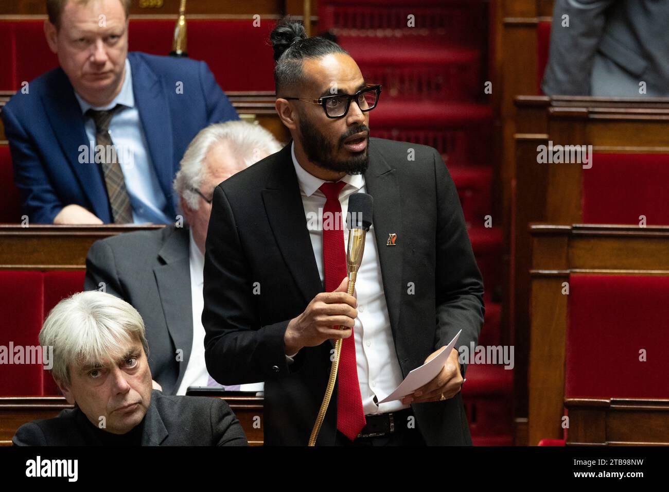 Paris, France. 05th Dec, 2023. Deputy Frederic Maillot during a session of questions to the government at The National Assembly in Paris on December 5, 2023. Photo by Raphael Lafargue/ABACAPRESS.COM Credit: Abaca Press/Alamy Live News Stock Photo