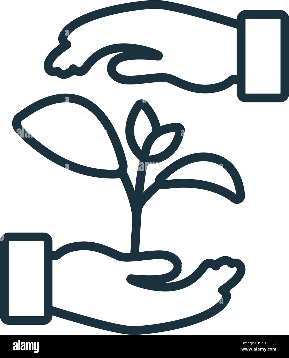 Environmental protection outline icon. Monochrome simple sign from 