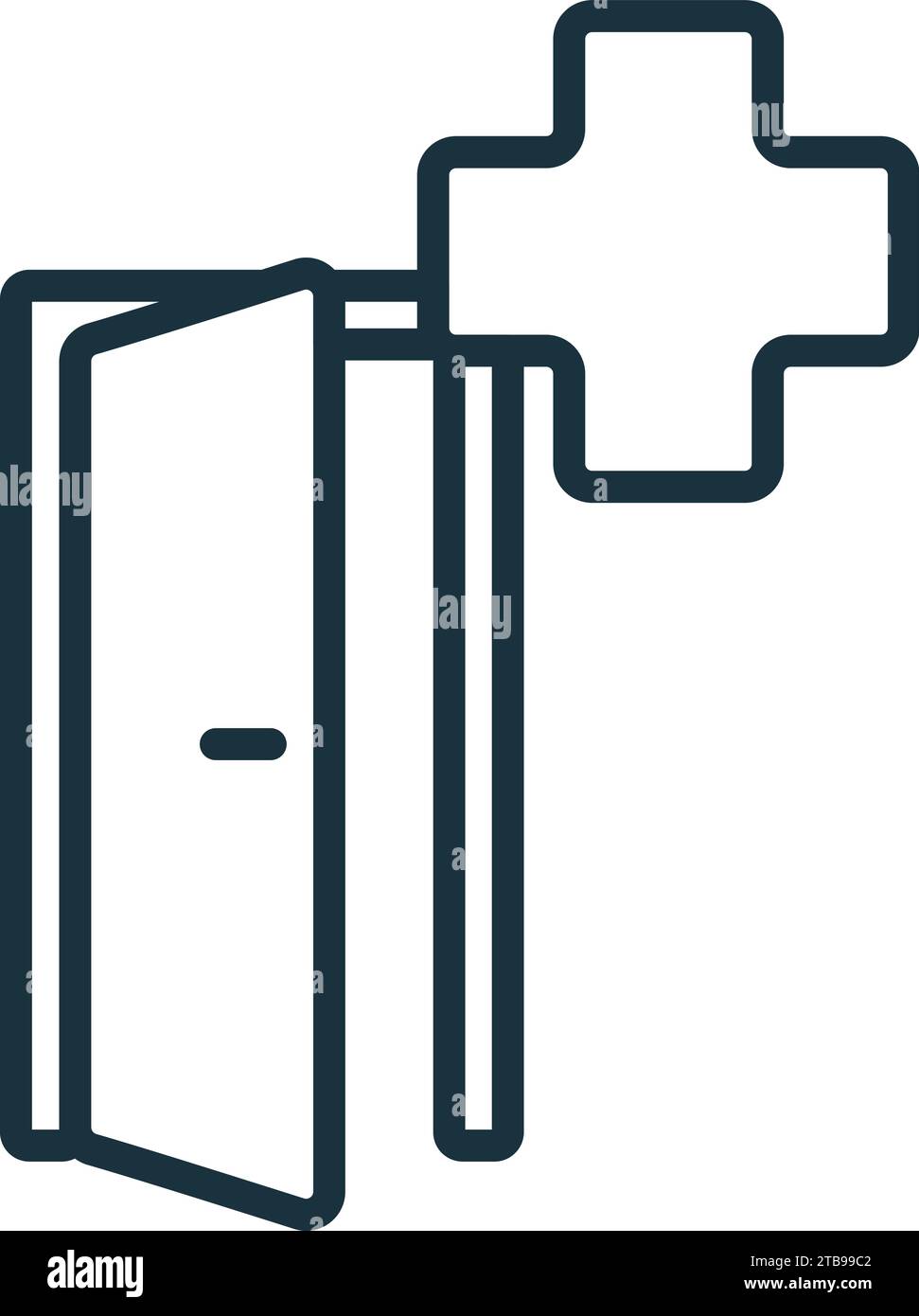 Healthcare Access Outline Icon. Monochrome Simple Sign From Social Causes And Activism