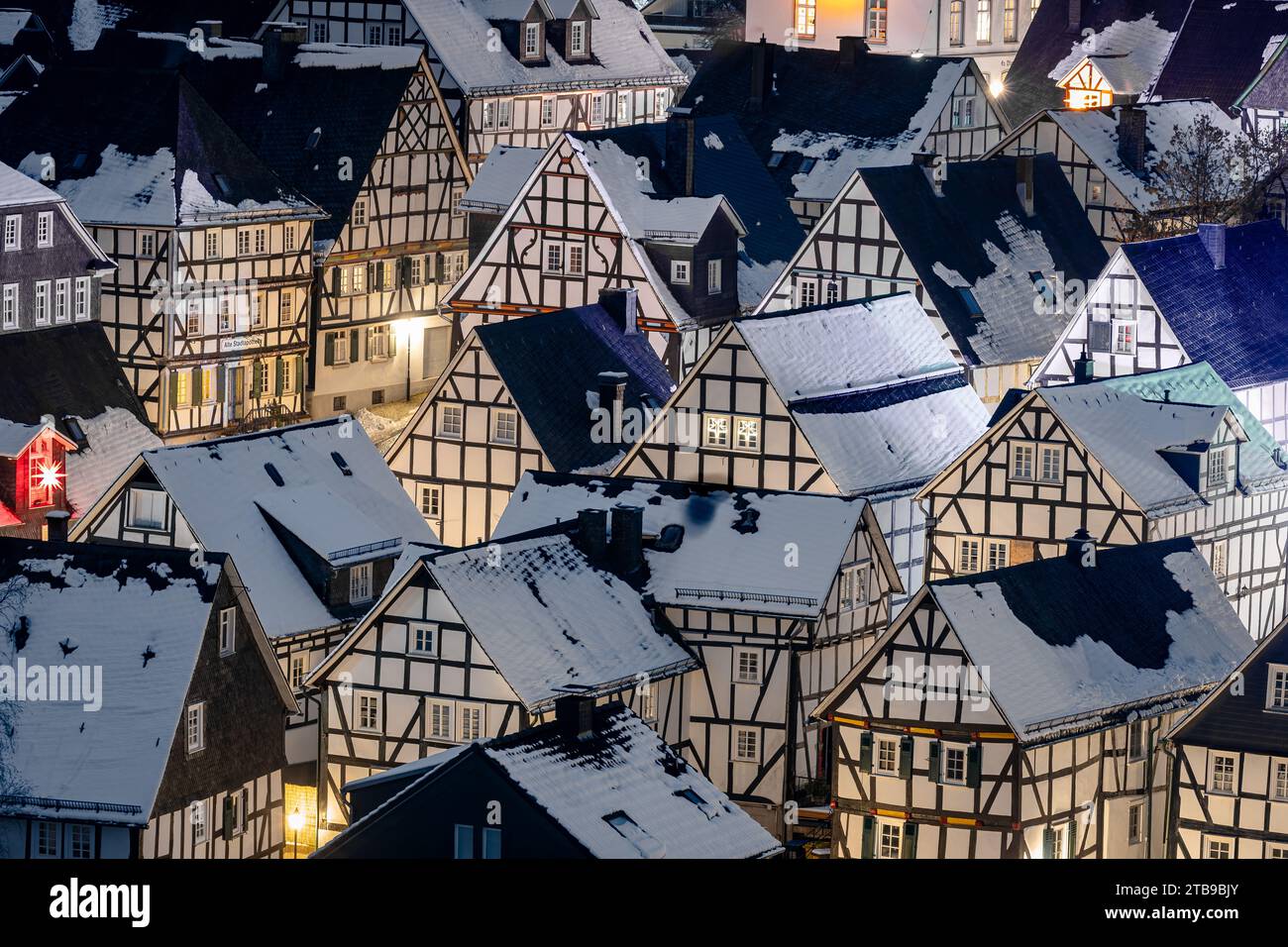 The historic center of Freudenberg in Germany Stock Photo
