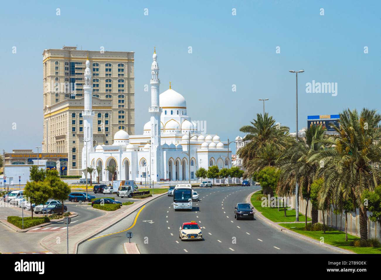 Dubai, United Arab Emirates - June 21, 2023: Sheikh Rashid Bin Mohammed Mosque in Dubai city during a day Stock Photo