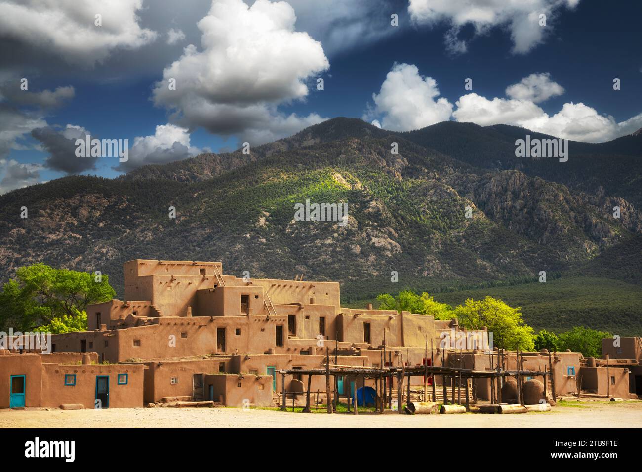 Taos Pueblo, U.S. National Park Service, UNESCO World Heritage Center. Taos, New Mexico Stock Photo