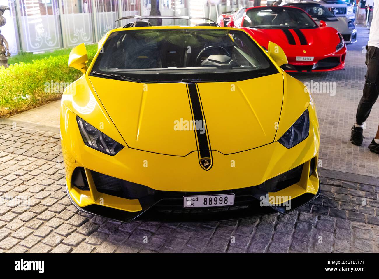 Dubai, United Arab Emirates June 21, 2023 Yellow Huracán
