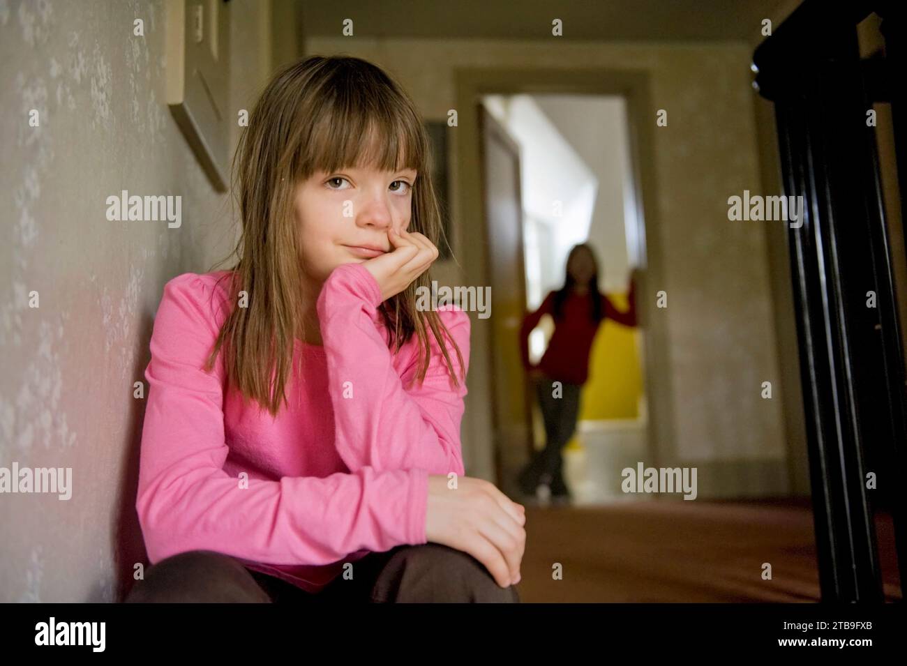 Portrait of a preteen girl in her home; Lincoln, Nebraska, United States of America Stock Photo