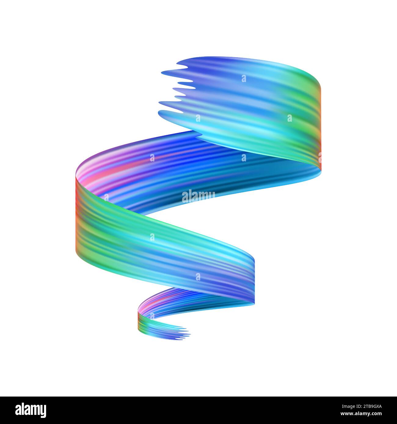 3d Brushstroke gradient texture brush Stock Vector