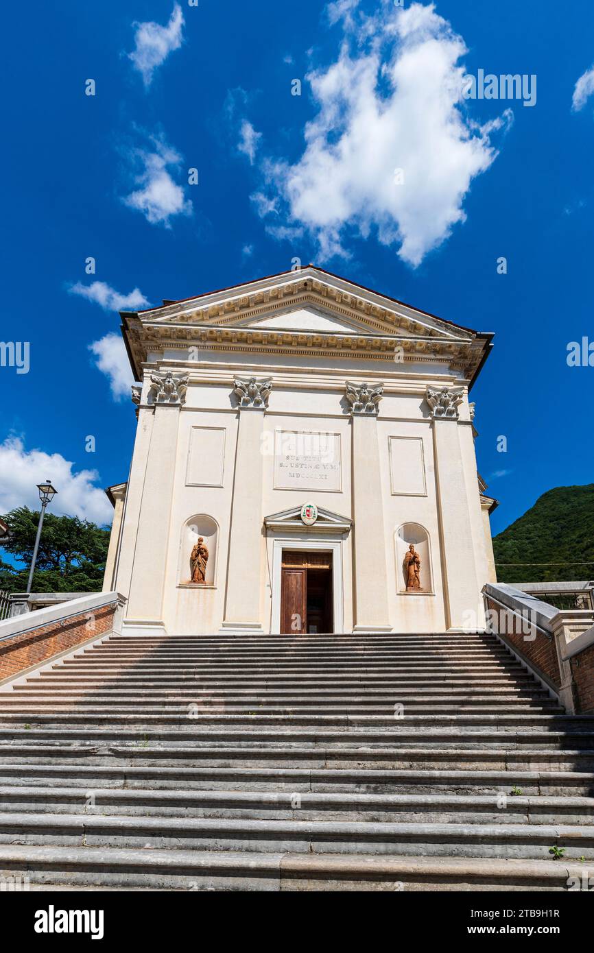 Italy Veneto Brenta Valley -Solagna - The Church of Santa Giustina Stock Photo