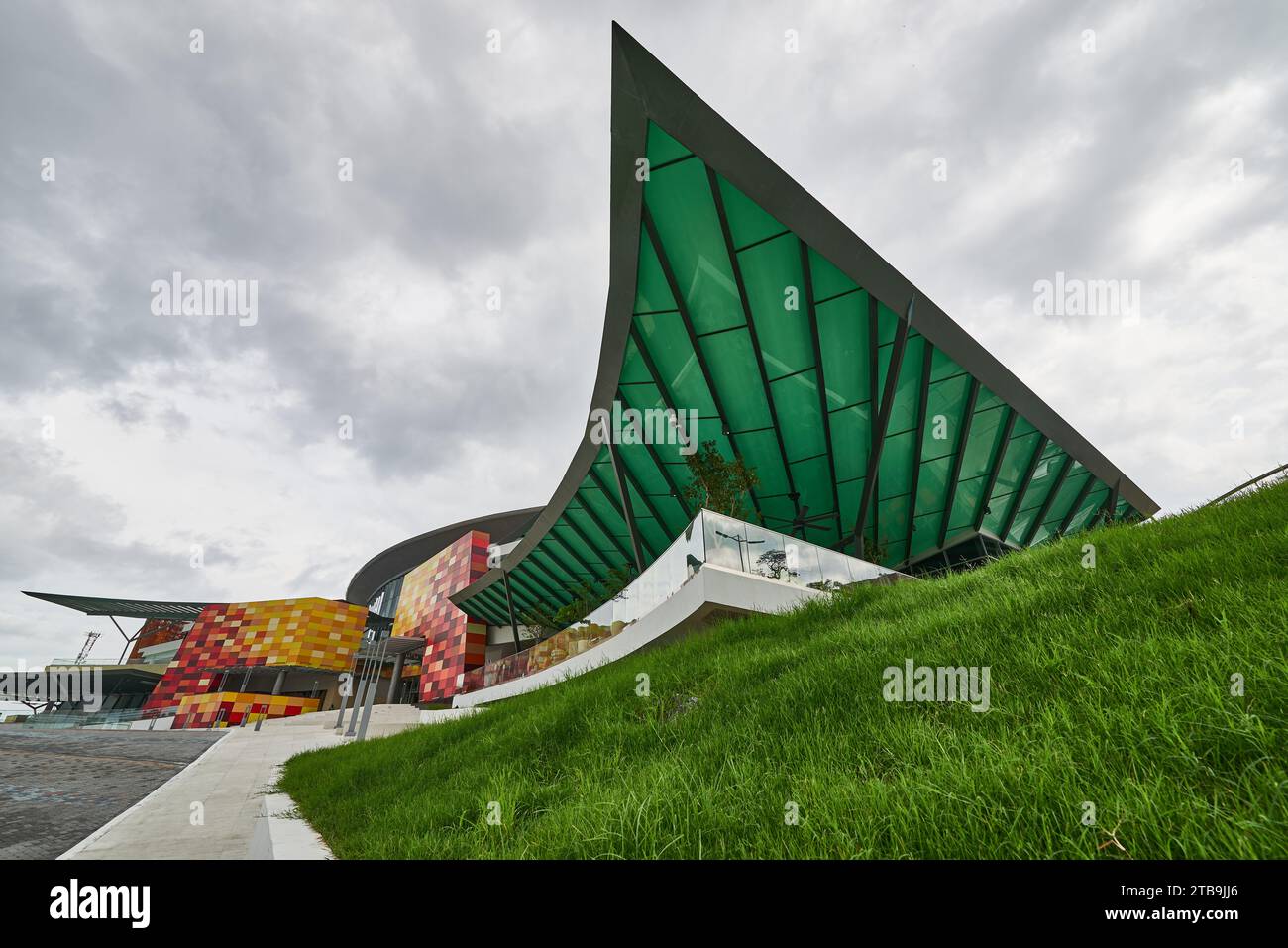 View of the modern building Alta Plaza Mall, Panama, Republic of Panama ...