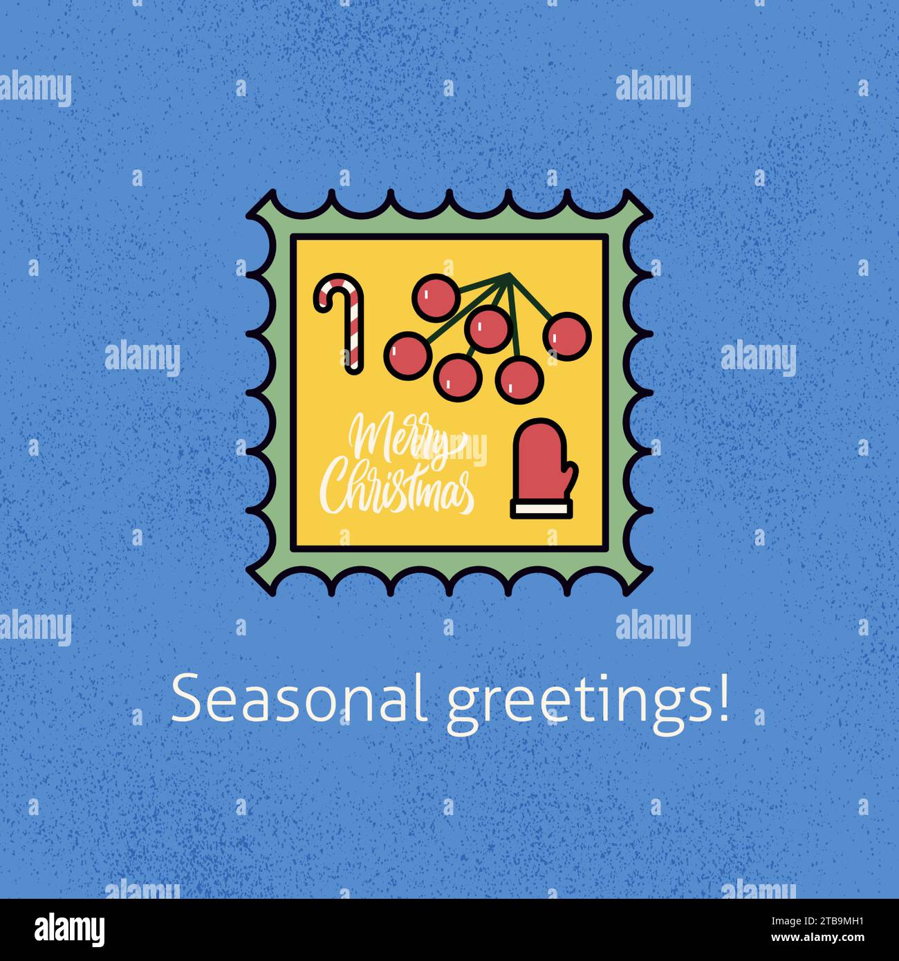 United States USA Postage Stamp 20 Cents Seasons Greetings Santa Canceled