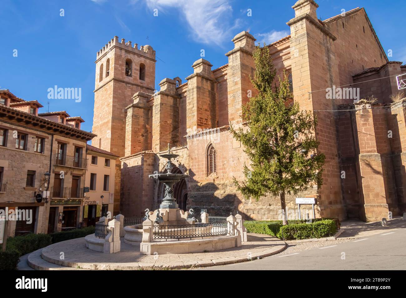 Mora de Rubielos church and architecture, Teruel, Spain Stock Photo