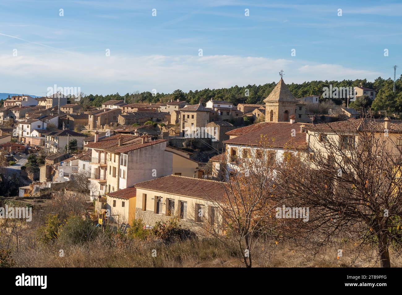 Fuentes de Rubielos town, Teruel province, Spain Stock Photo