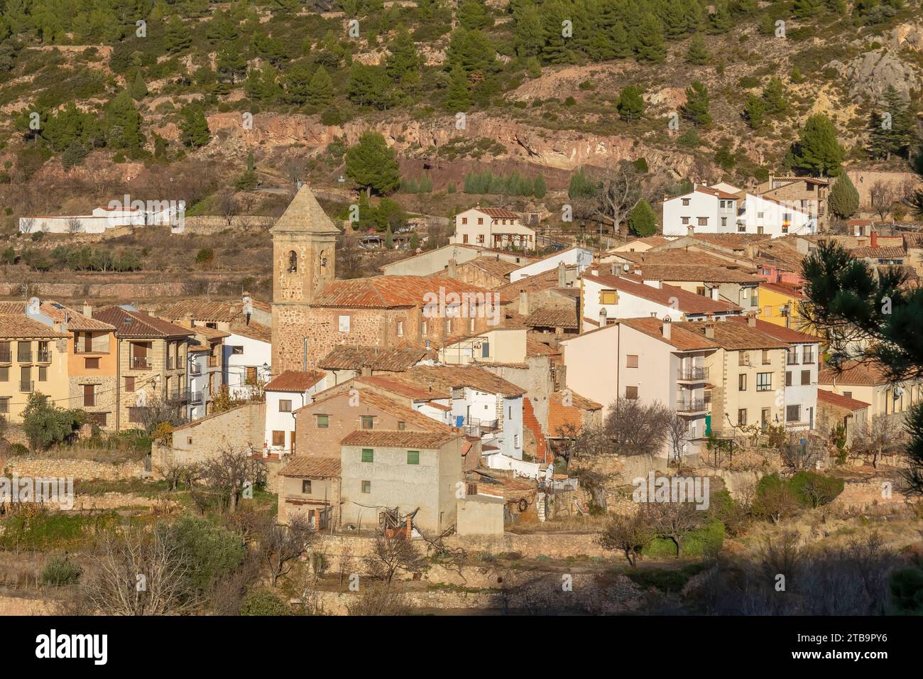 Fuentes de Rubielos town, Teruel province, Spain Stock Photo