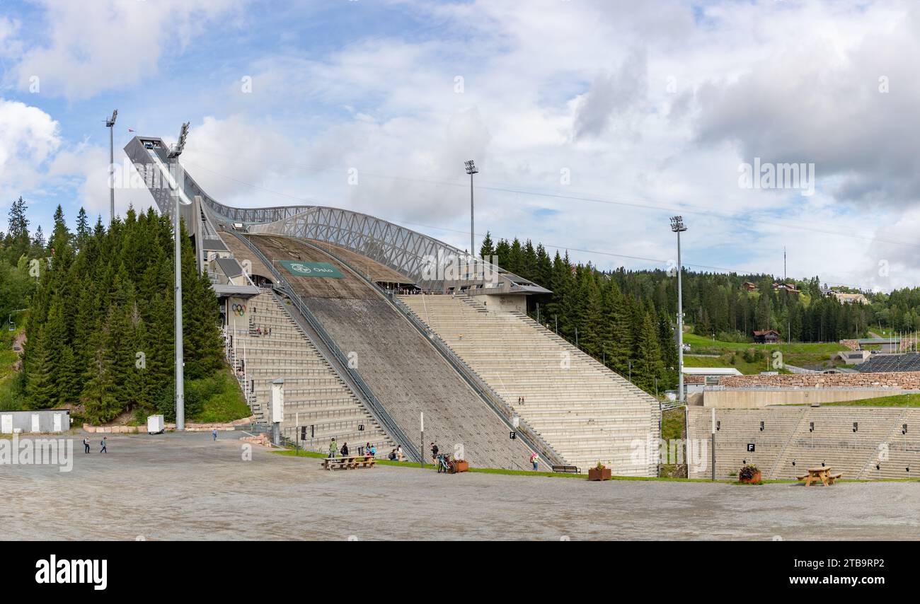 A picture of the Holmenkollen Ski Jumping Hill in Oslo Stock Photo Alamy