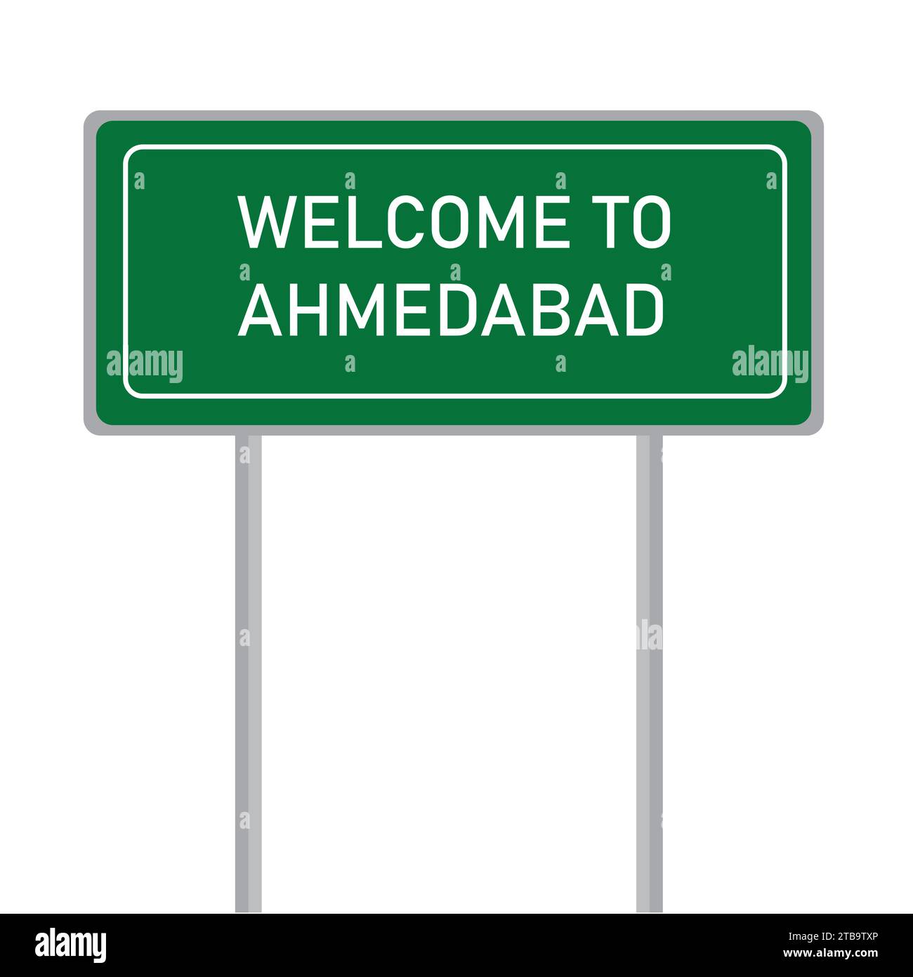 to Ahmedabad name sign board vector illustration Stock Vector