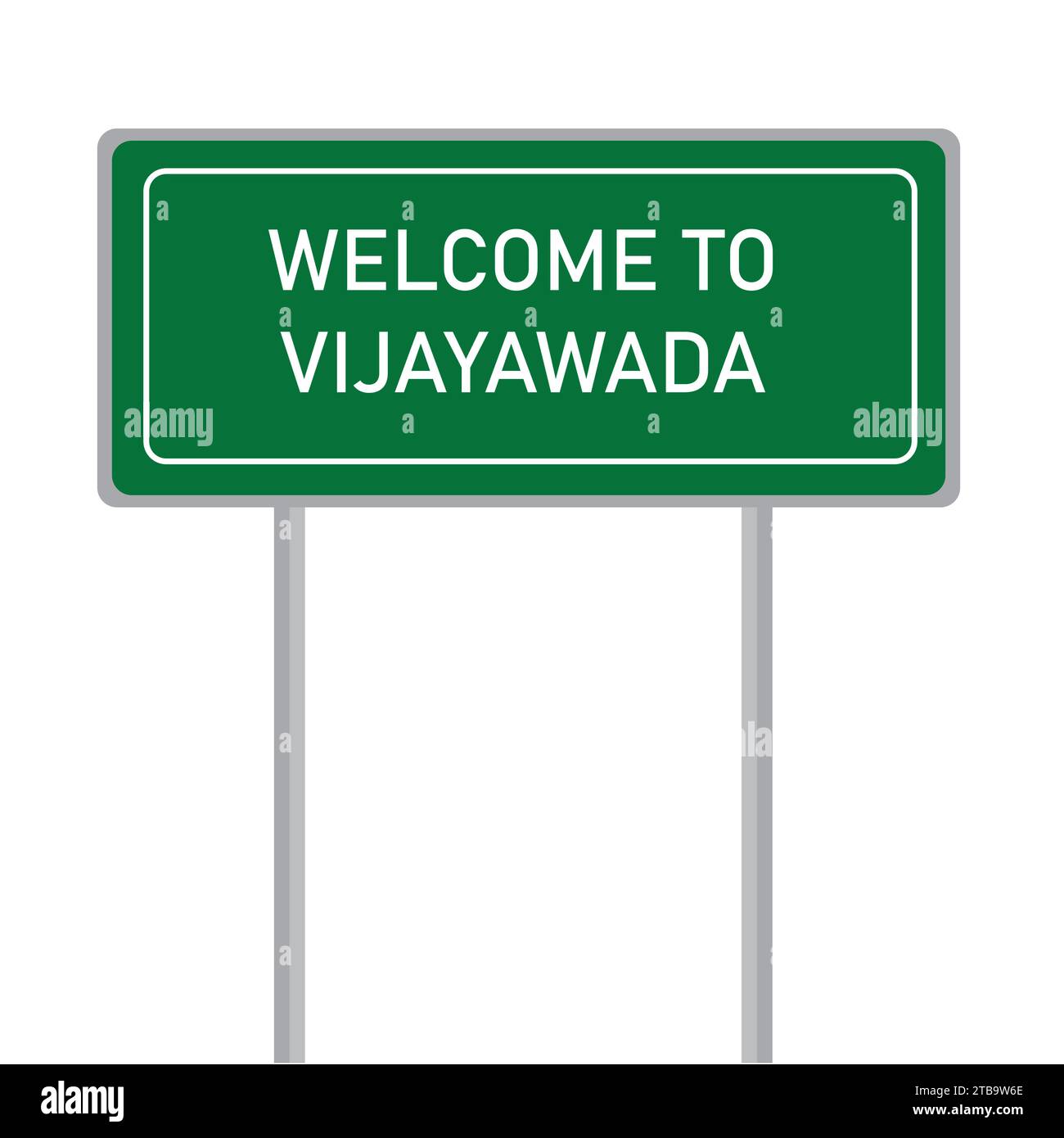 to Vijayawada name sign board vector illustration Stock Vector