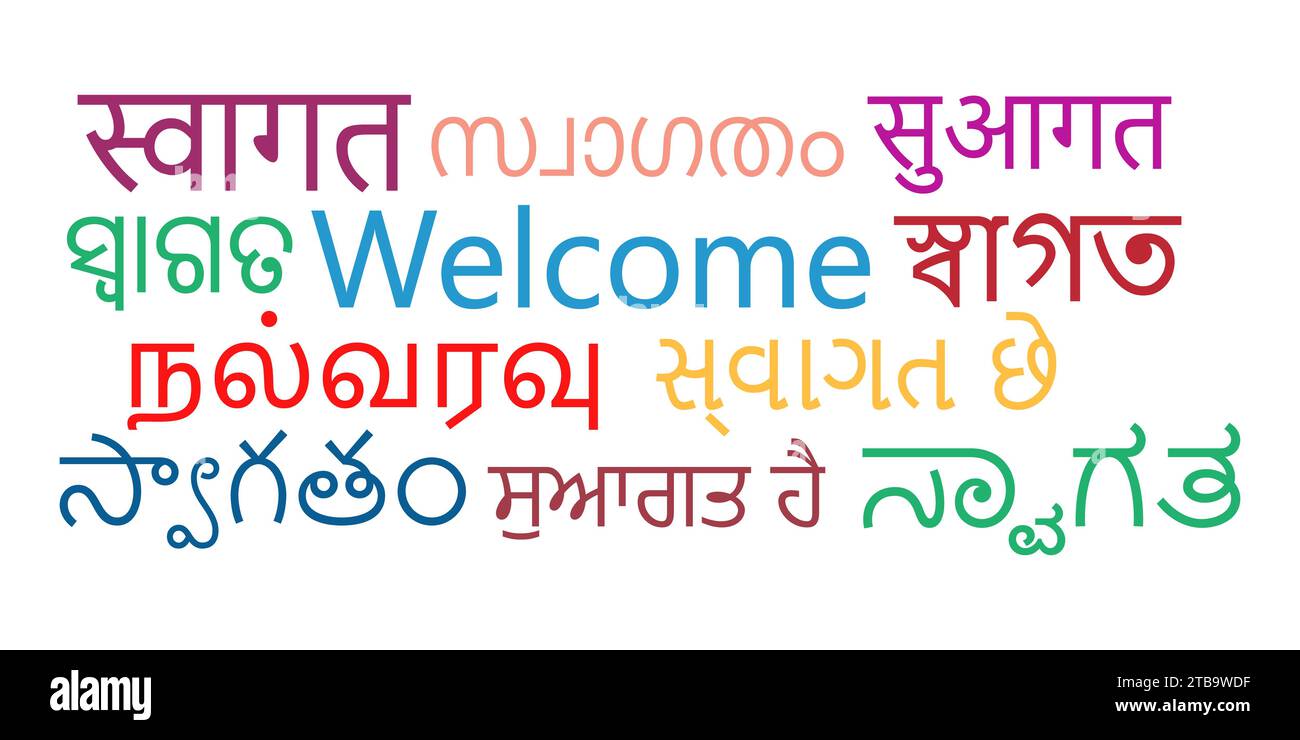 in major Indian language word cloud Stock Vector Image & Art