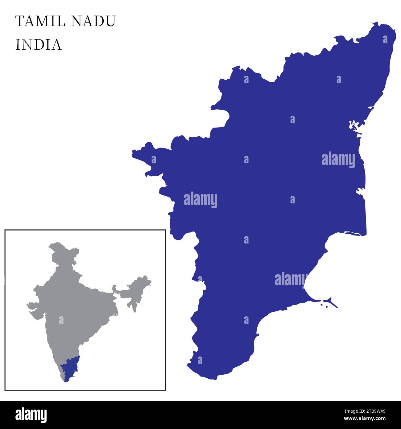 State map of tamil nadu hires stock photography and images Alamy