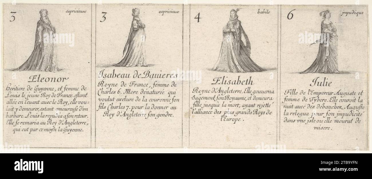 Eleonor, Isabeau de Bauieres, Elisabeth, and Julie, from 'The game of