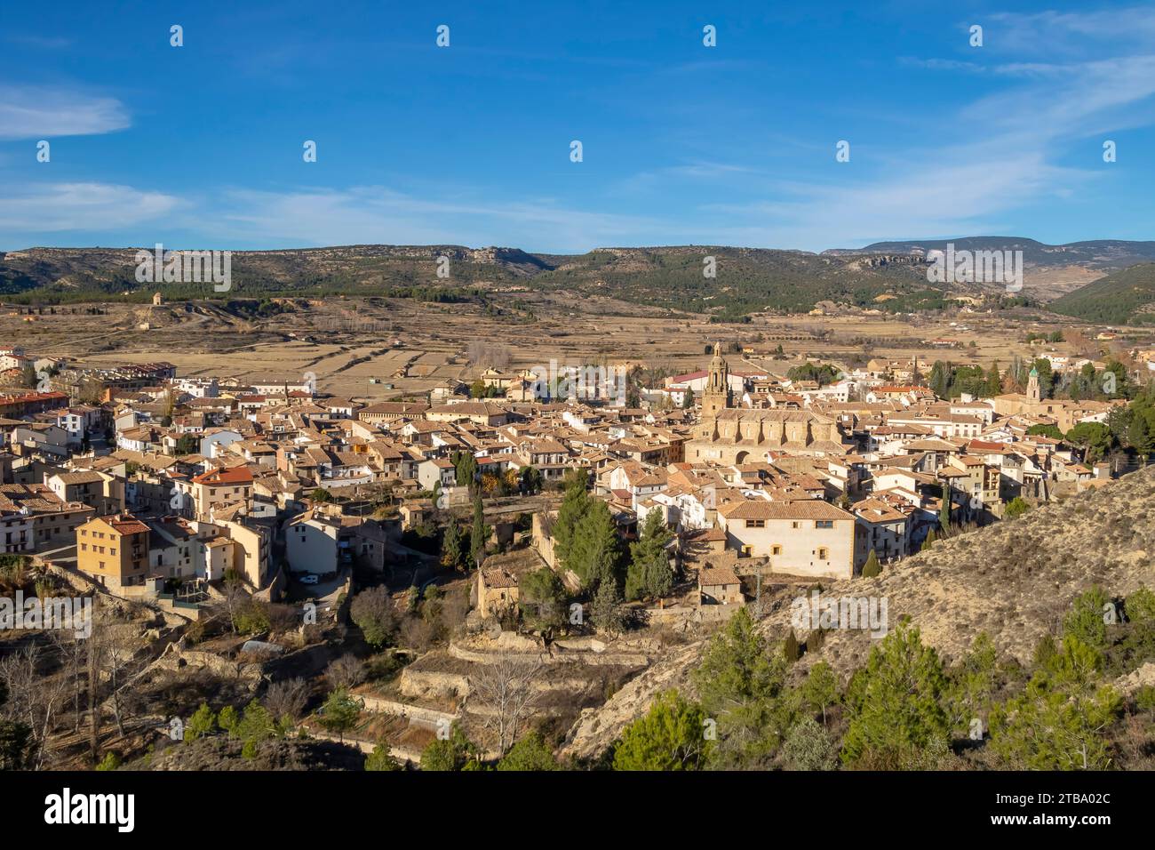 Rubielos de Mora is a landmark small town in Teruel province, Spain. Stock Photo