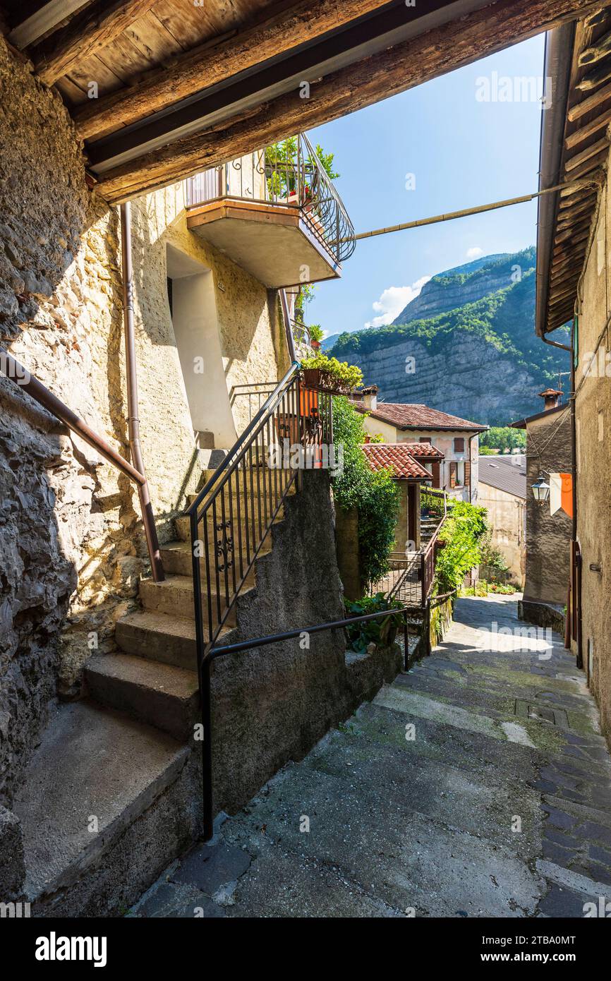 Italy Veneto Brenta Valley  - Valstagna - Via Val Frenzela Stock Photo