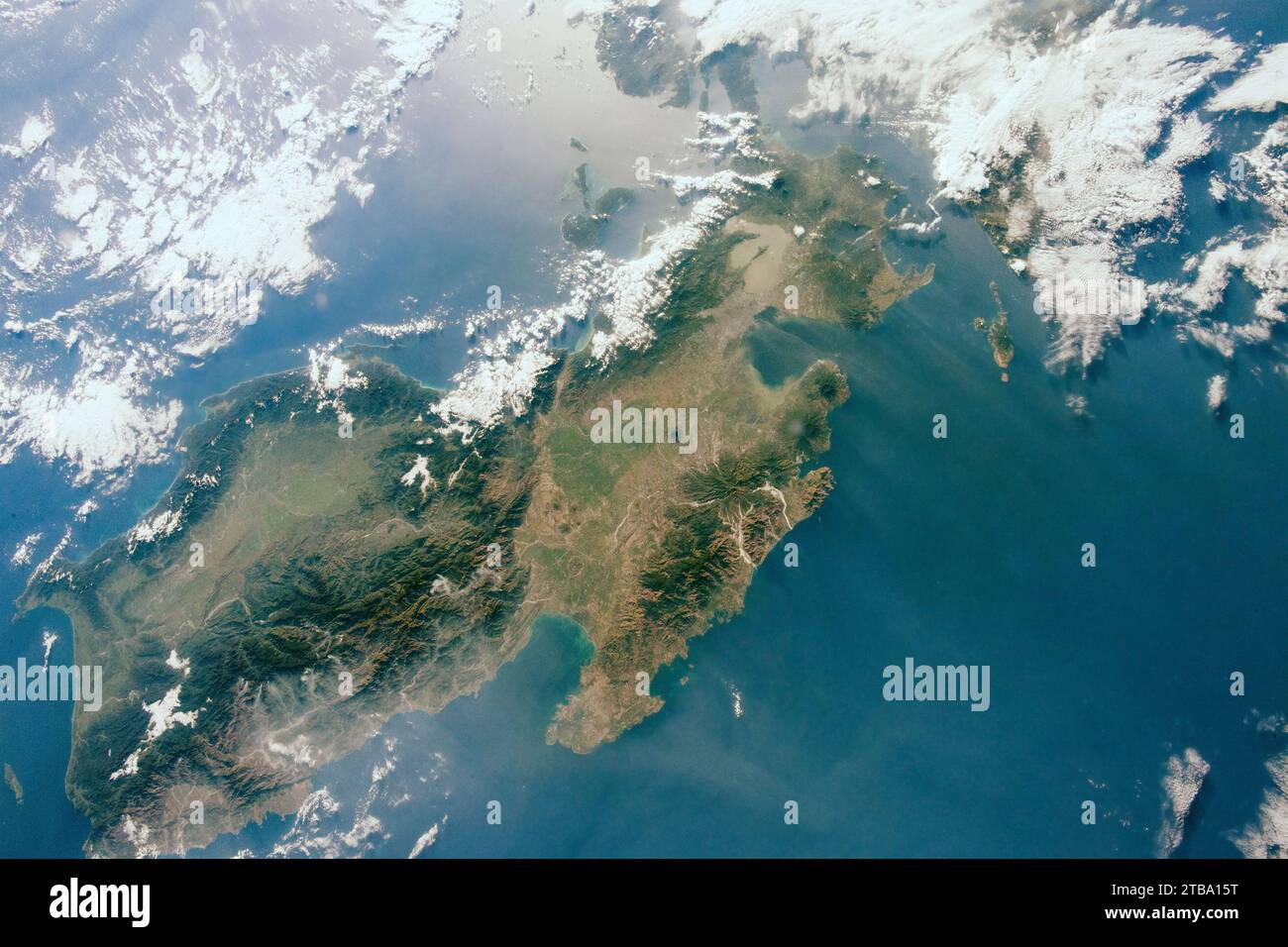View from space of Luzon, the largest island in the Philippines. Stock Photo