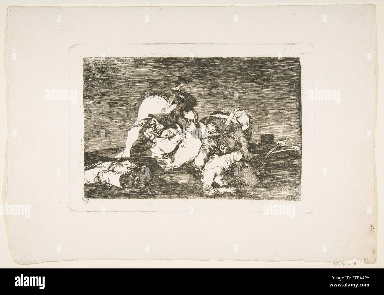Plate 10 from 'The Disasters of War' (Los Desastres de la Guerra): 'Nor do these' (Tampoco) 1932 by Goya (Francisco de Goya y Lucientes) Stock Photo
