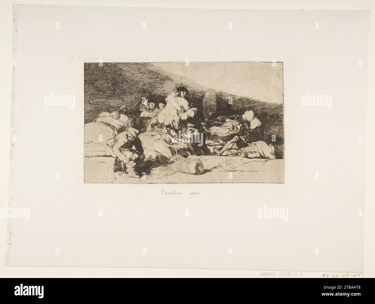 Plate 25 from 'The Disasters of War' (Los Desastres de la Guerra): 'These too' (Tambien estos) 1922 by Goya (Francisco de Goya y Lucientes) Stock Photo