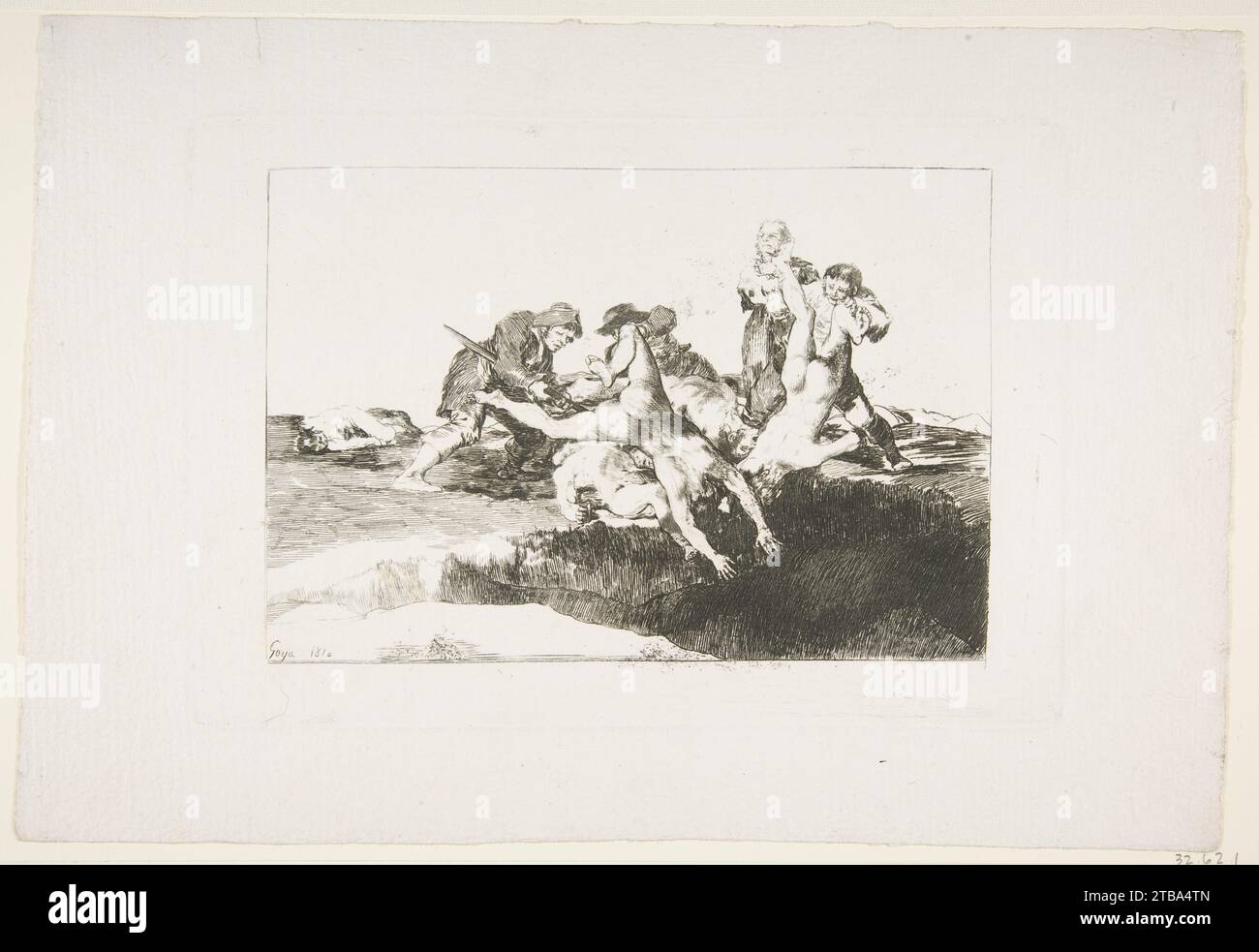 Plate 27 from 'The Disasters of War' (Los Desastres de la Guerra): 'Charity' (Caridad) 1932 by Goya (Francisco de Goya y Lucientes) Stock Photo