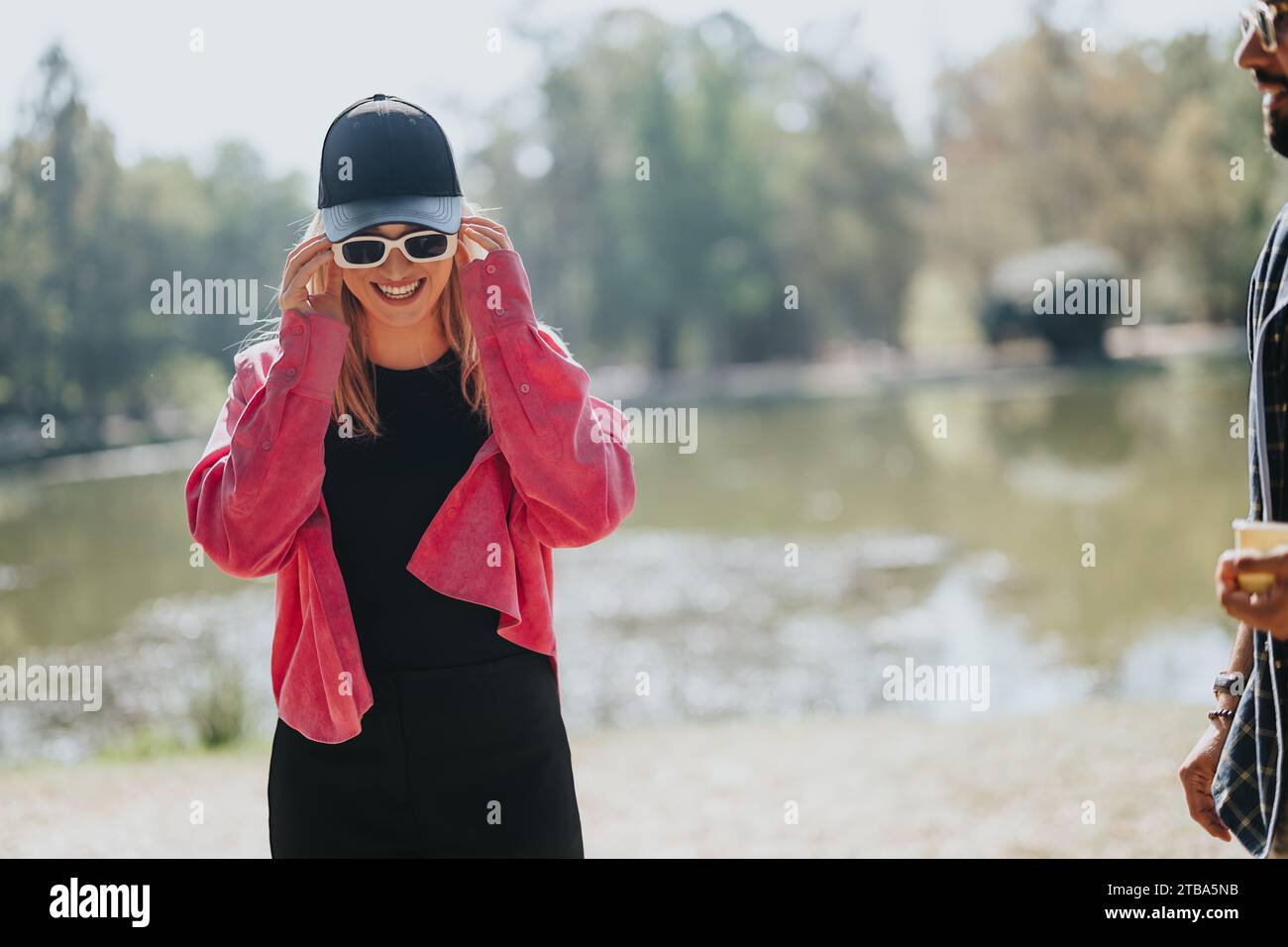 Friends Enjoying a Carefree Weekend in the Sunny City Park Stock Photo ...