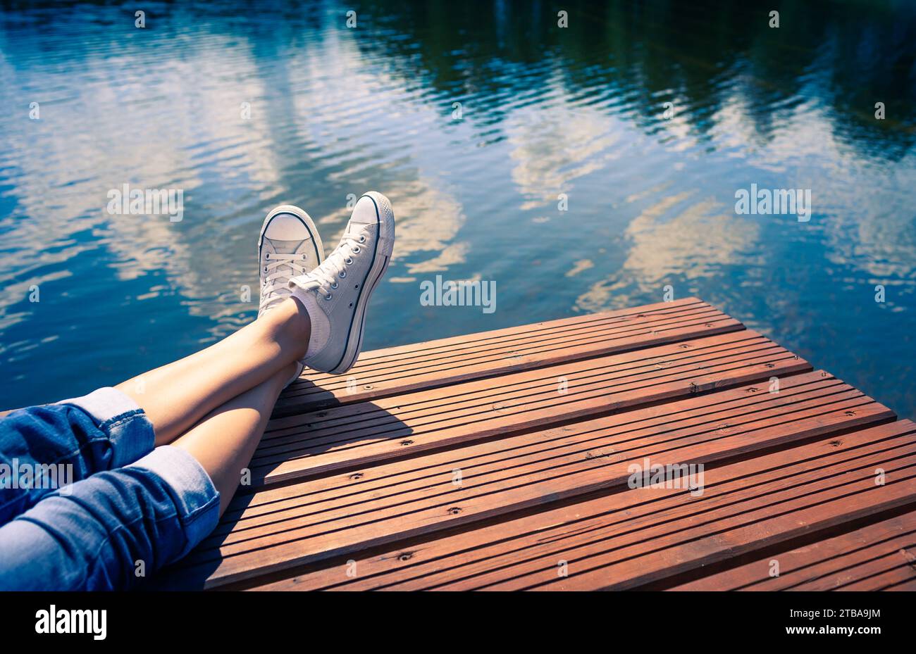 Beautiful woman relaxing outdoor hi-res stock photography and images ...