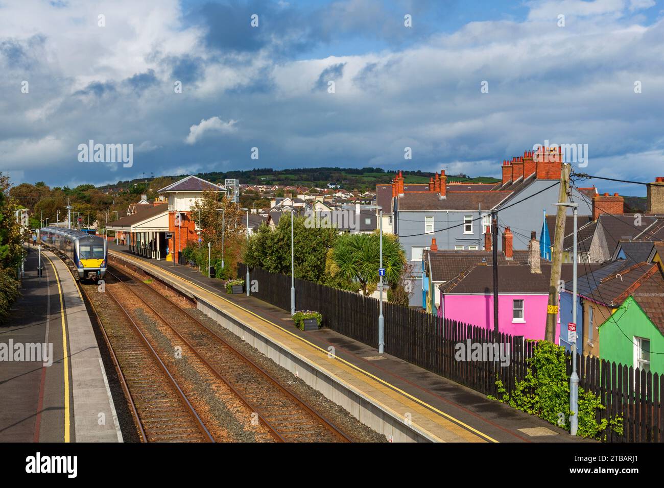 Railway Station, Whitehead, County Antrim, Northern Ireland,United Kingdom Stock Photo