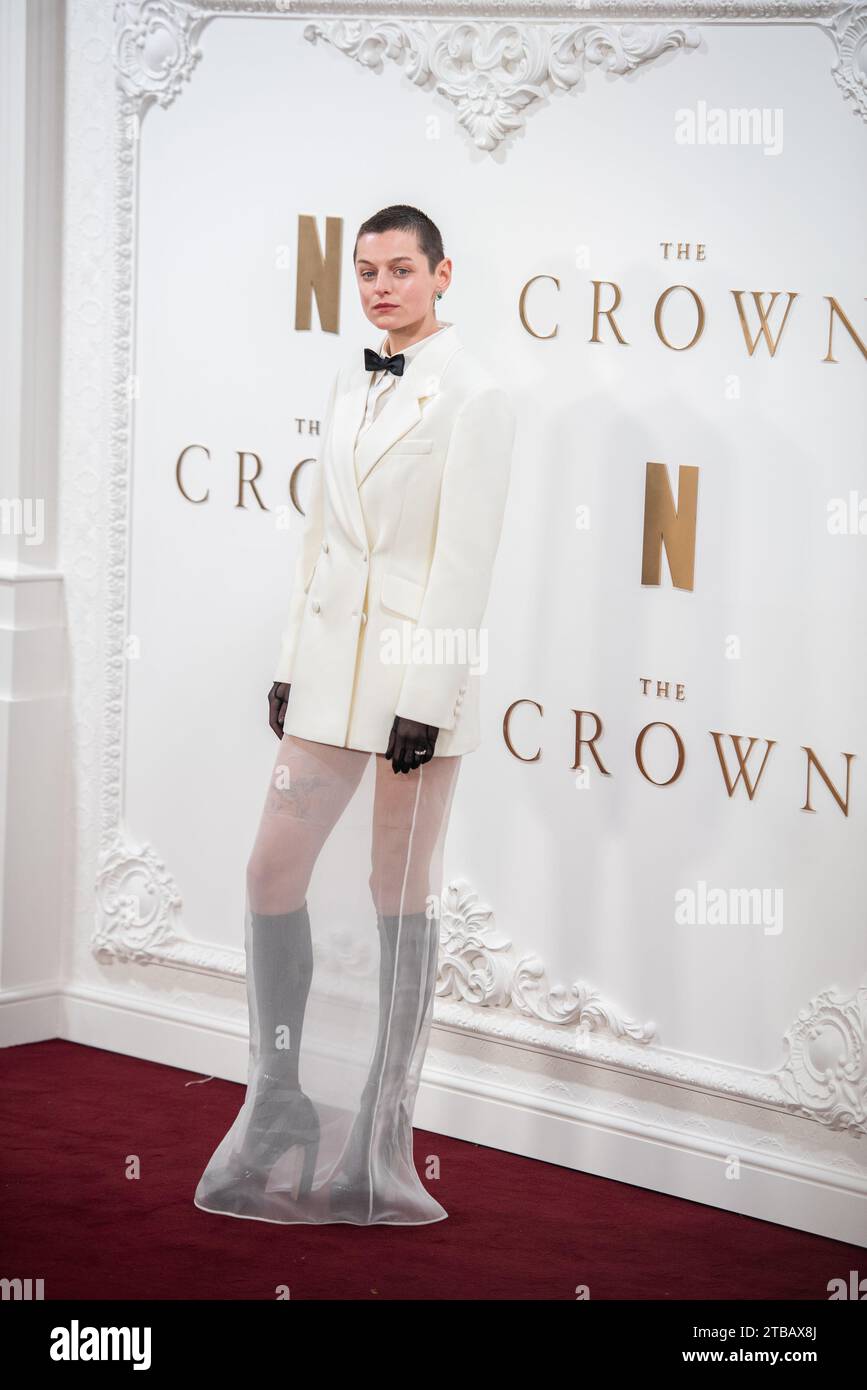 London, UK. 05th Dec, 2023. Emma Corrin attends 
