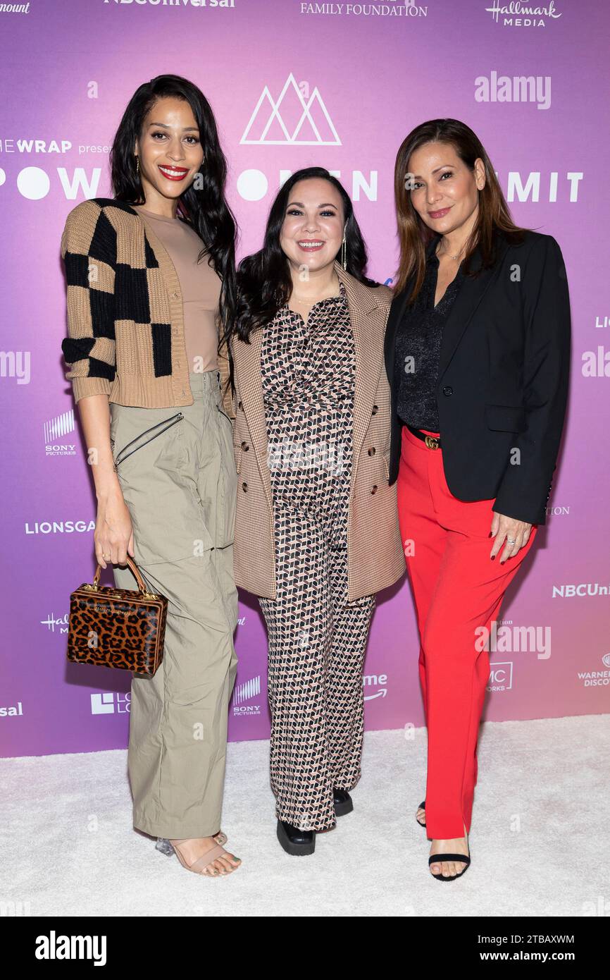 Beverly Hills, USA. 05th Dec, 2023. Isis King, Gloria Calderon Kellett and Constance Marie attend the arrivals of TheWrap's 2023 Power Women Summit at The Maybourne Beverly Hills in Beverly Hills, CA on December 5, 2023. (Photo by Corine Solberg/SipaUSA) Credit: Sipa USA/Alamy Live News Stock Photo