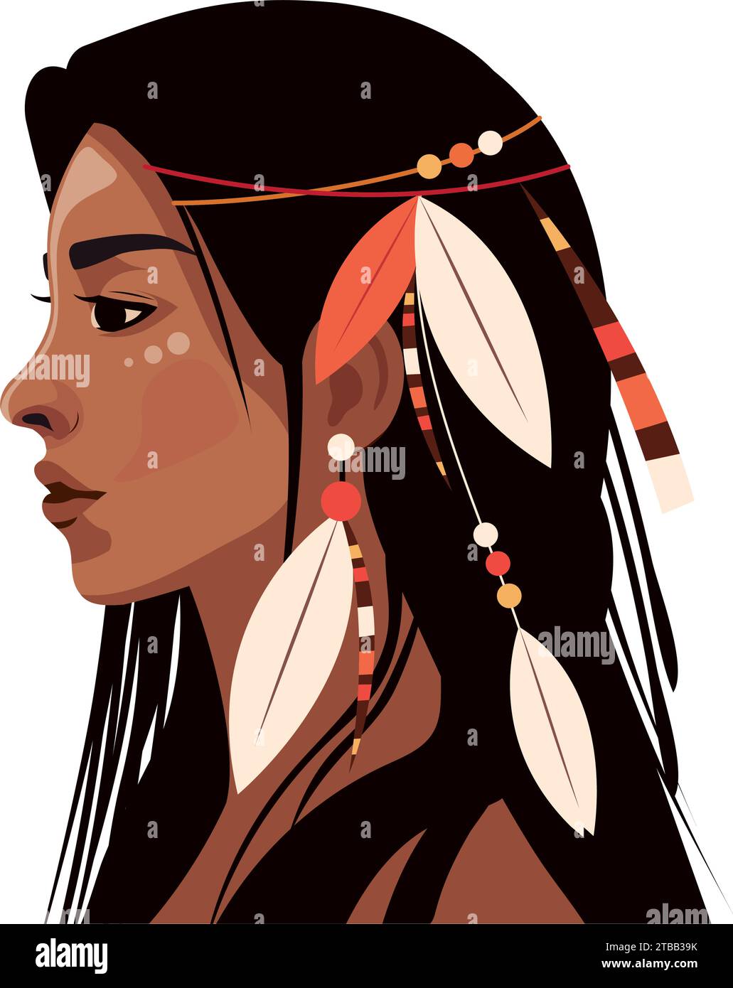 native-american-girl-stock-vector-image-art-alamy