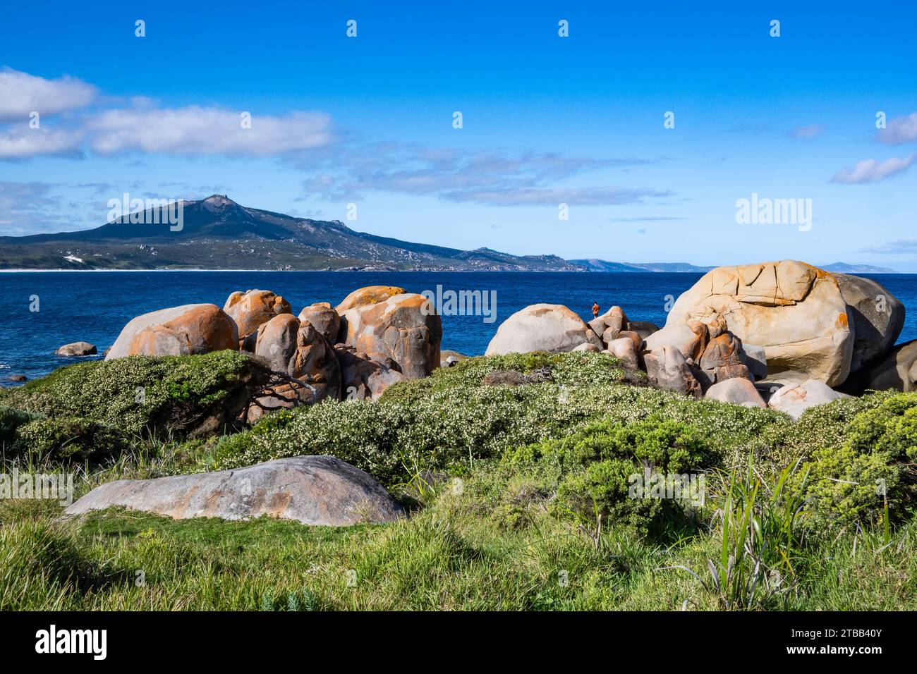 Granite outcrops along the coast. Cheynes, Western Australia. Stock Photo