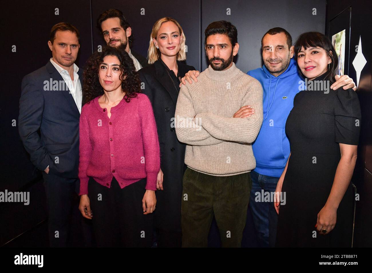 Paris France 05th Dec 2023 L To R French Actor Vincent Lecoeur 