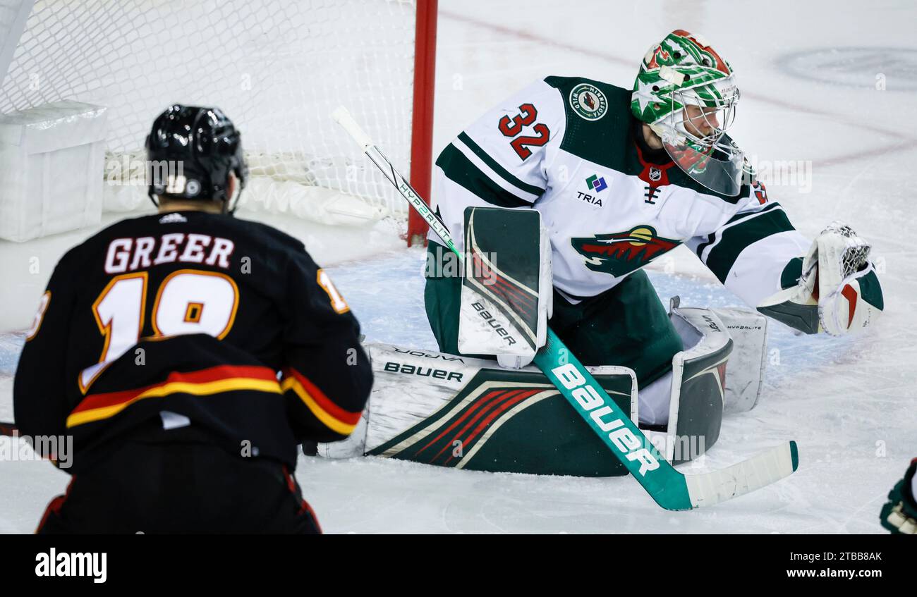 Minnesota Wild Goalie Filip Gustavsson, Right, Grabs The Puck As ...