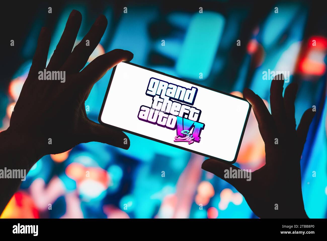 Brazil. 14th Nov, 2023. In this photo illustration, the Grand Theft Auto VI (GTA 6) logo is displayed on a smartphone screen. Credit: SOPA Images Limited/Alamy Live News Stock Photo