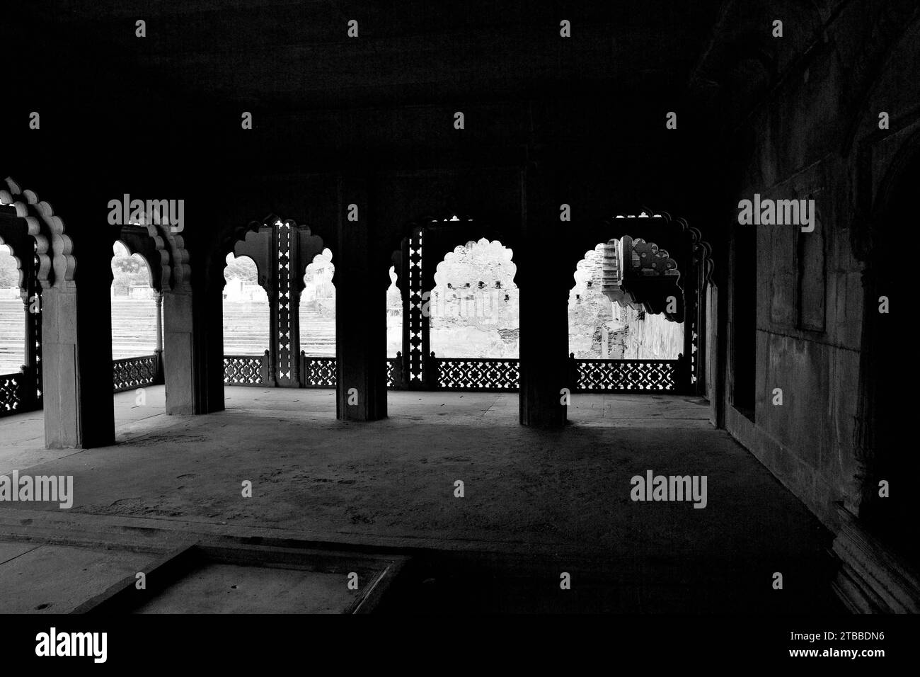 Partial view of Jal Mahal, Deeg Palace complex, Rajasthan, India Stock Photo