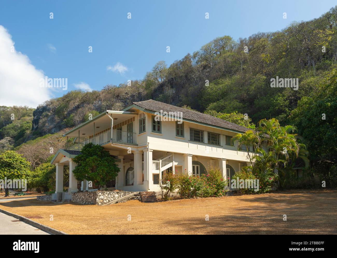 The Administrator's House is a Heritage-listed former official residence and now a museum, Christmas Island, Australia Stock Photo
