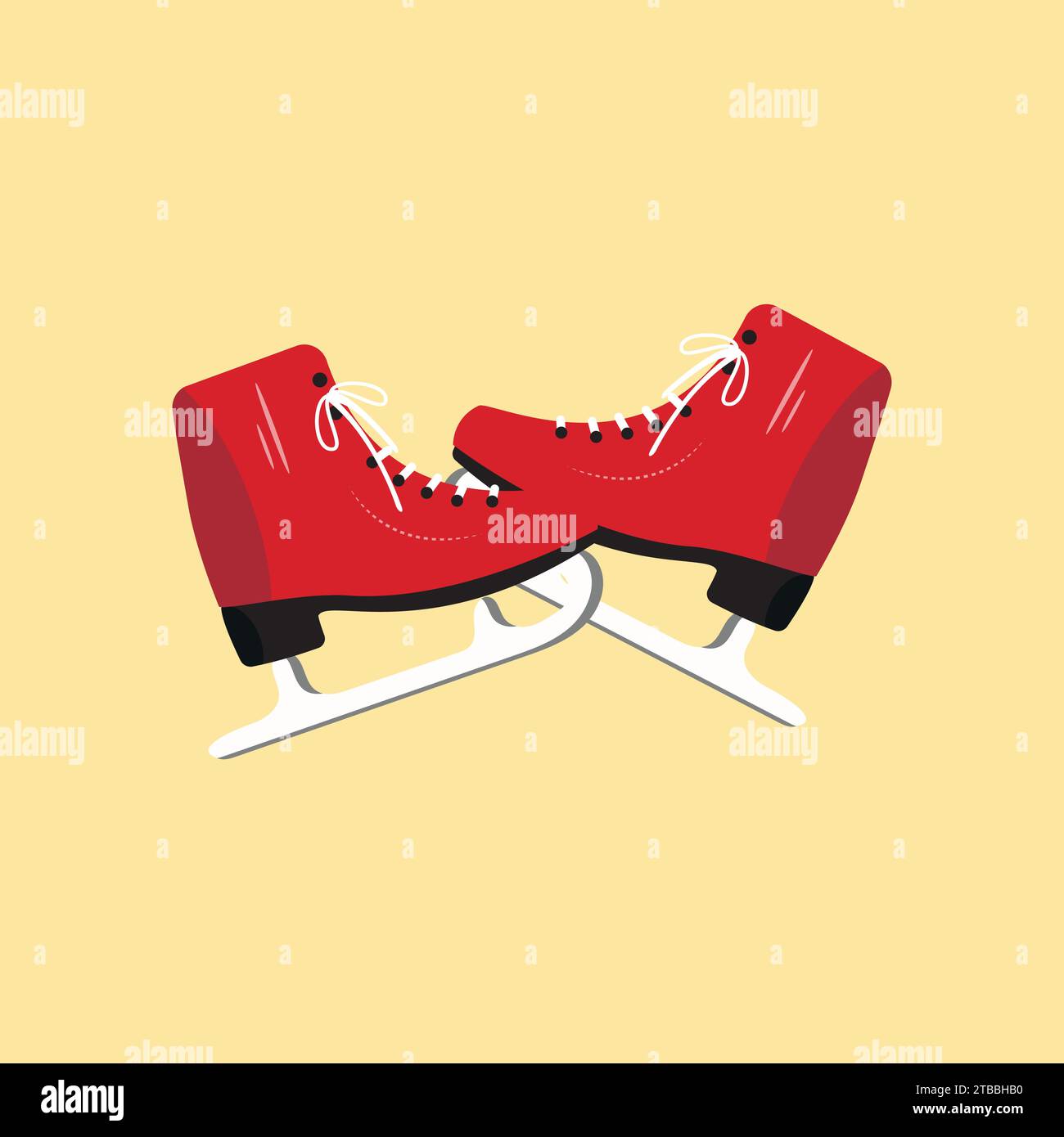 Ice skates icon set. Flat set of ice skates vector icons for web design