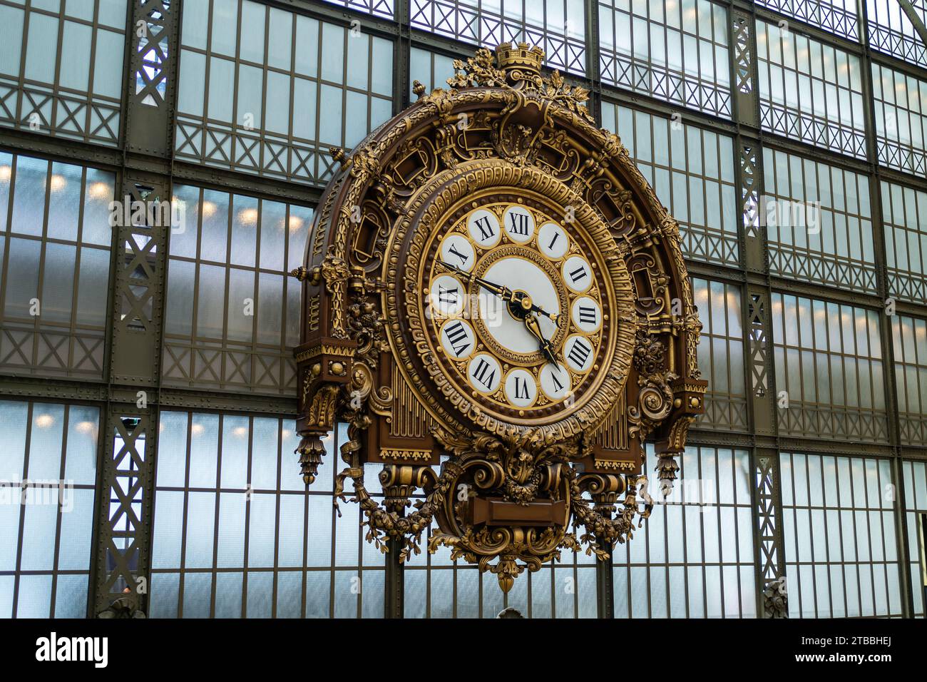The clock of Musée d'Orsay Stock Photo