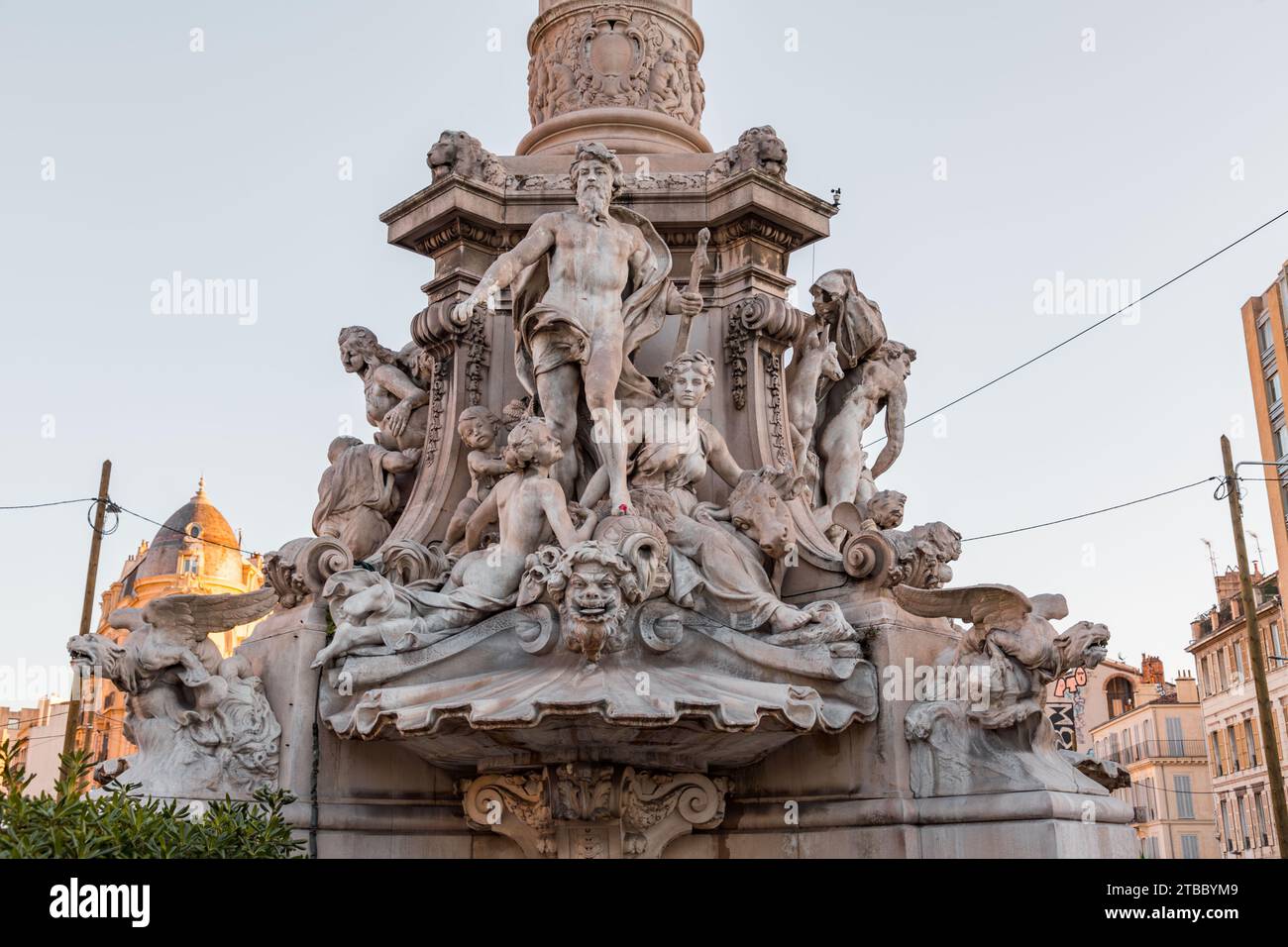 Marseille, France - January 28, 2022: The Place Castellane is a historic square in the 6th arrondissement of Marseille, Bouches-du-Rhone, France. It w Stock Photo