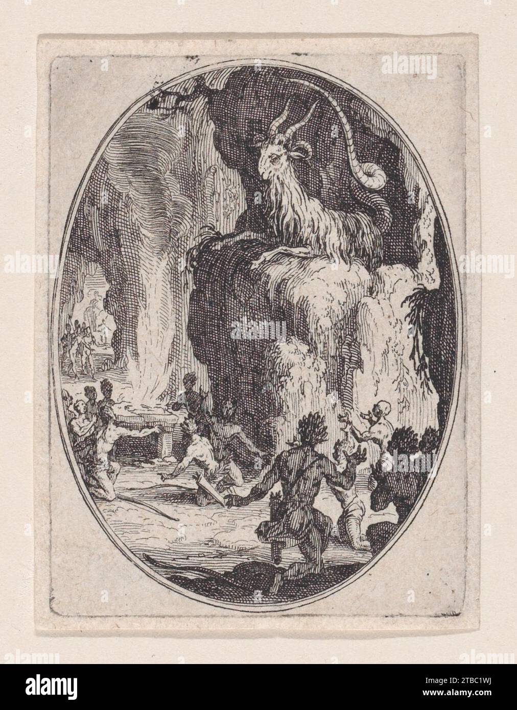 The Culte du Demon (The Cult of the Demon), from Les Sacrifices (The Sacrifices) 1960 by Jacques Callot Stock Photo
