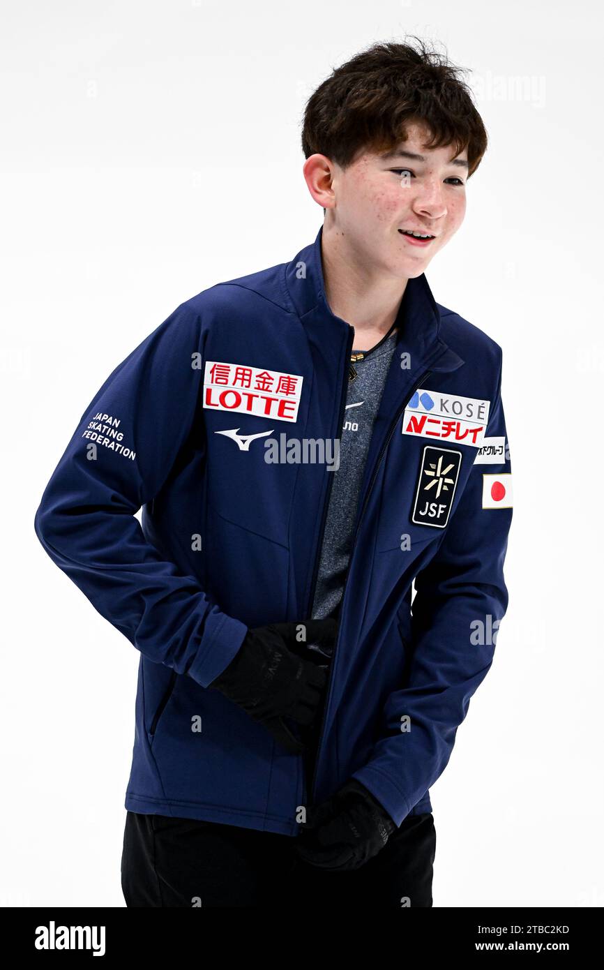 Beijing, China. 06th Dec, 2023. Rio NAKATA (JPN), during Junior Men Practice, at the ISU Grand