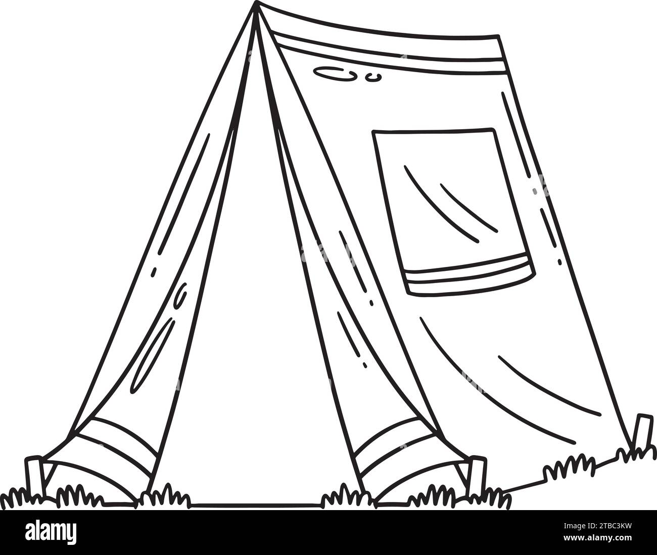camping-tent-isolated-coloring-page-for-kids-stock-vector-image-art