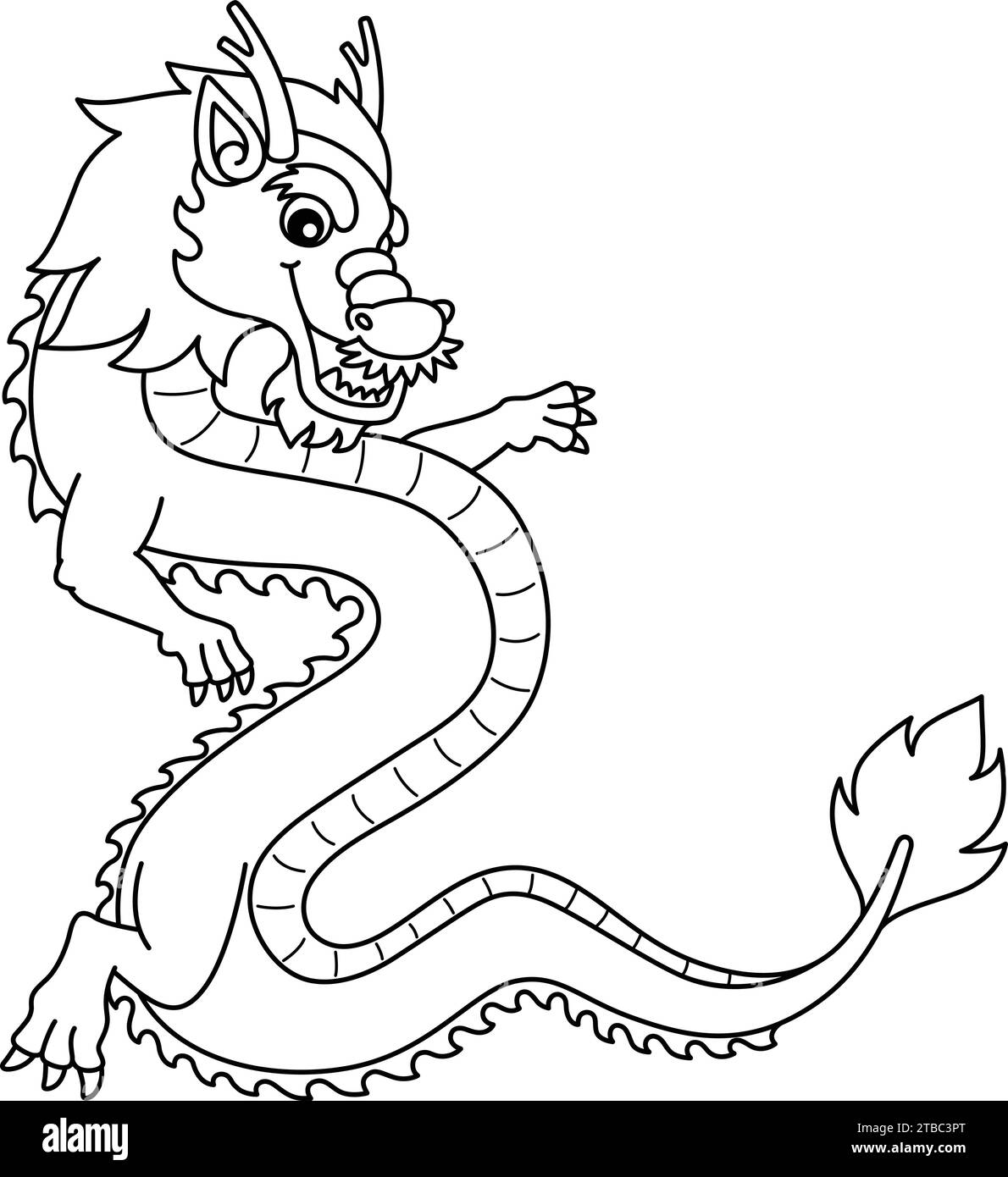 Year of the Dragon Standing Dragon Isolated Stock Vector Image & Art ...