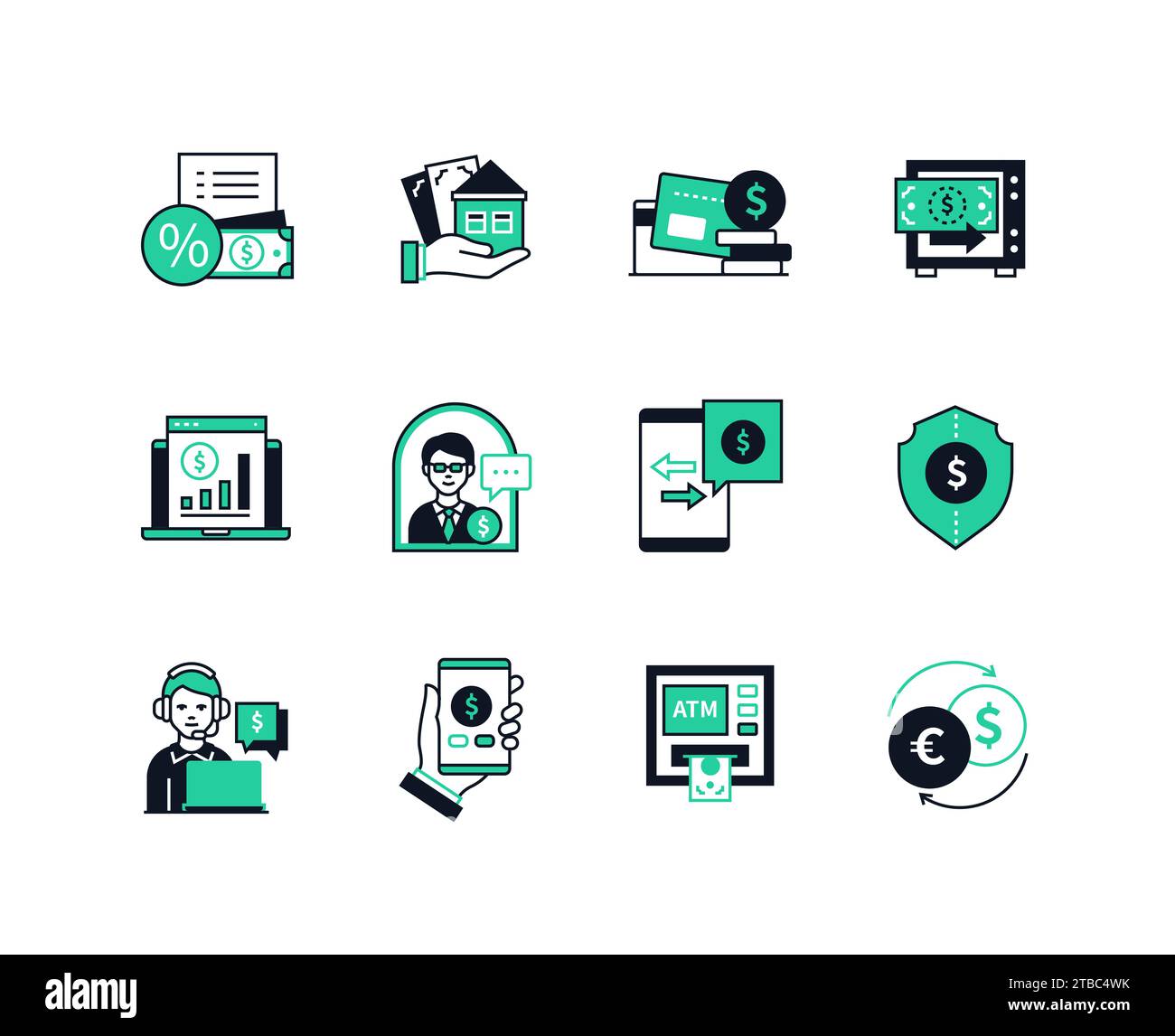 Loan rate icons Stock Vector Images - Alamy