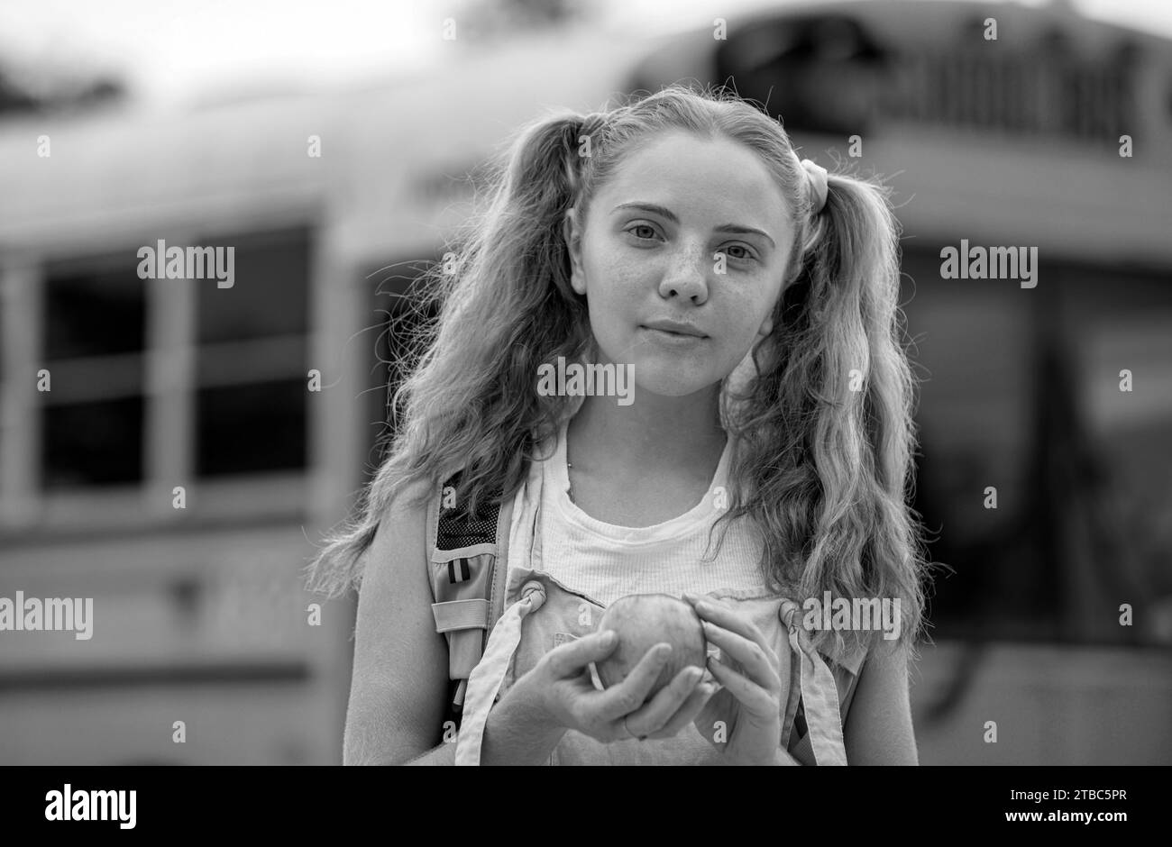 Portrait teenager girl school Black and White Stock Photos & Images - Alamy