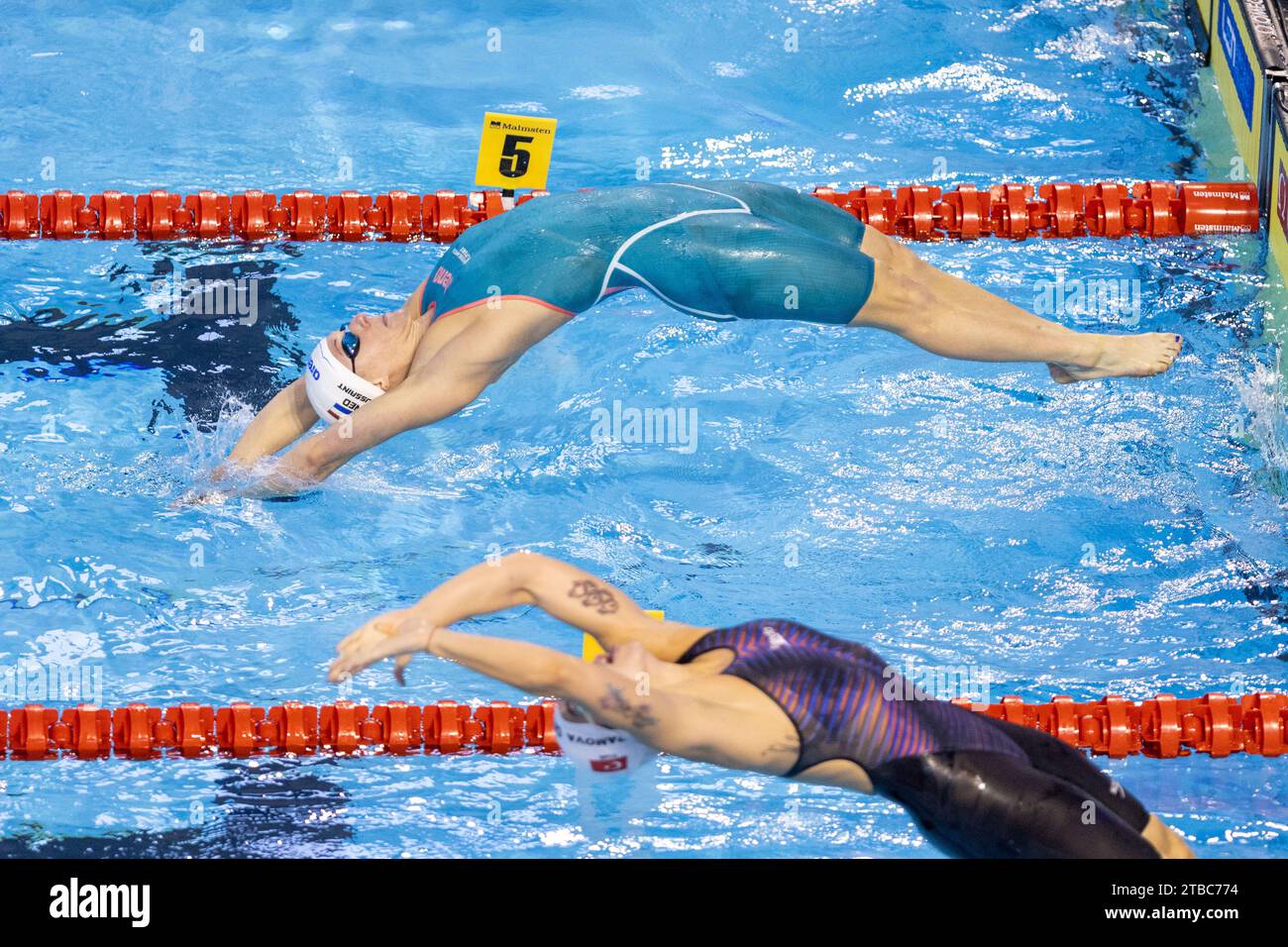Toussaint Kira Of The Netherlands During Womenâ S 200m Backstroke Heats