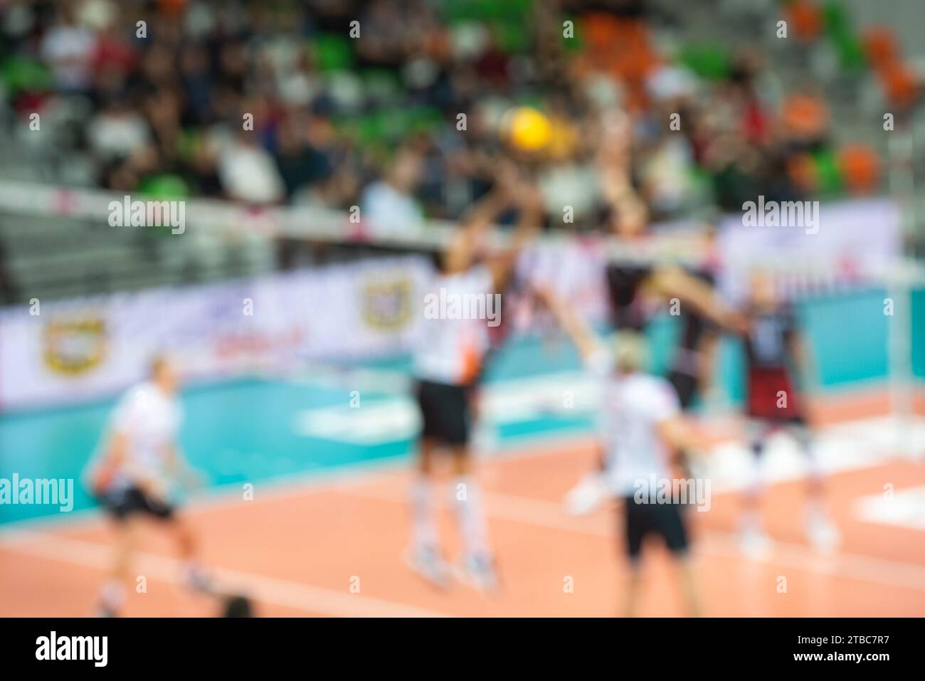 volleyball match - intentional blurred picture Stock Photo